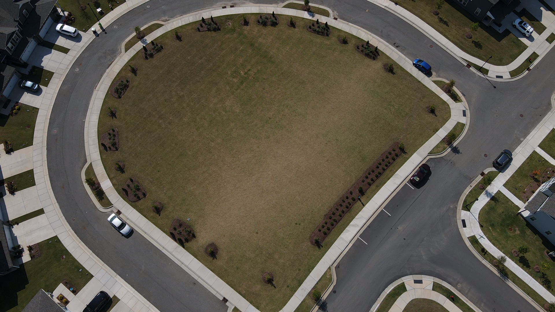 Aerial view of neighborhood park