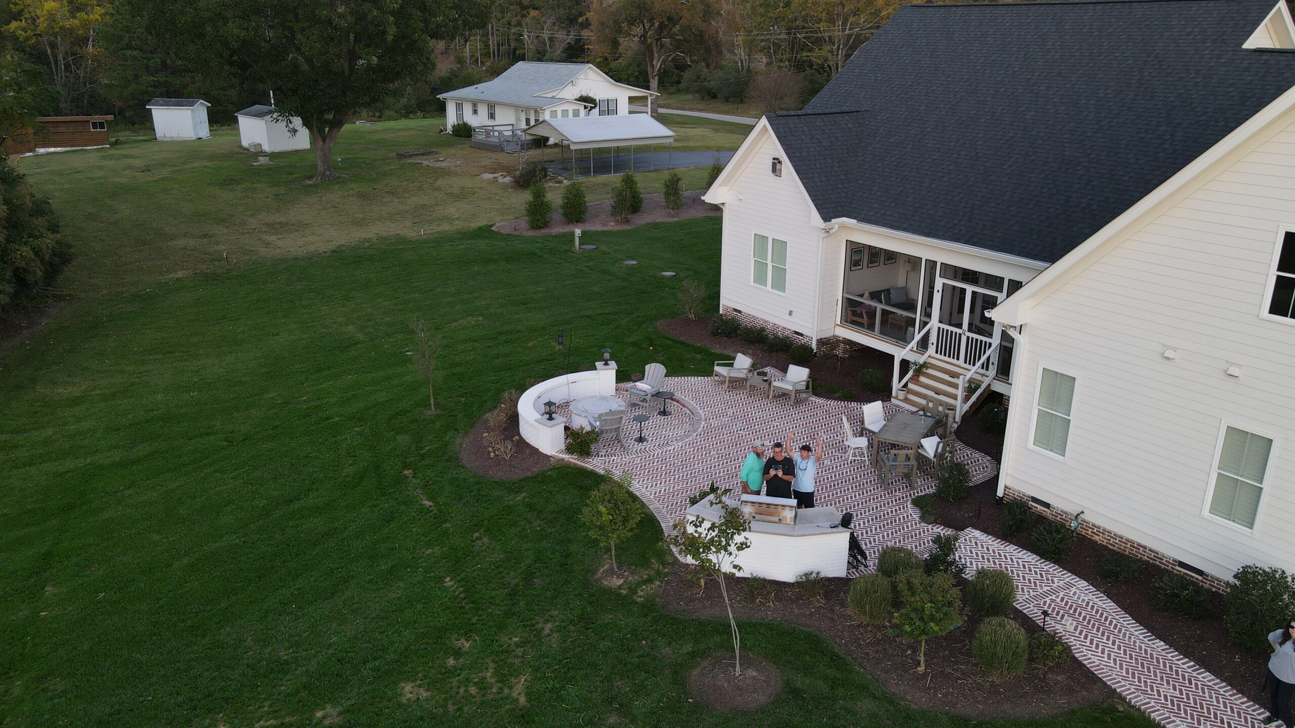 Brick Patio with Outdoor Seating