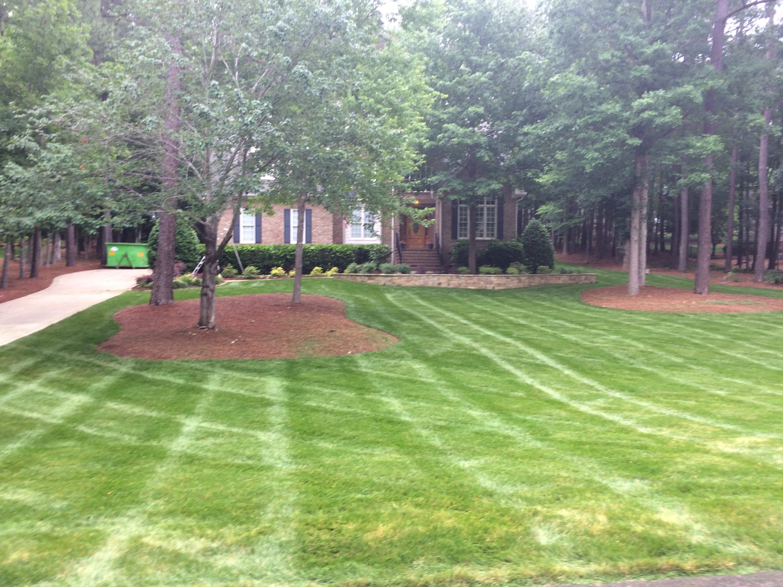 Neighborhood park with townhouses view