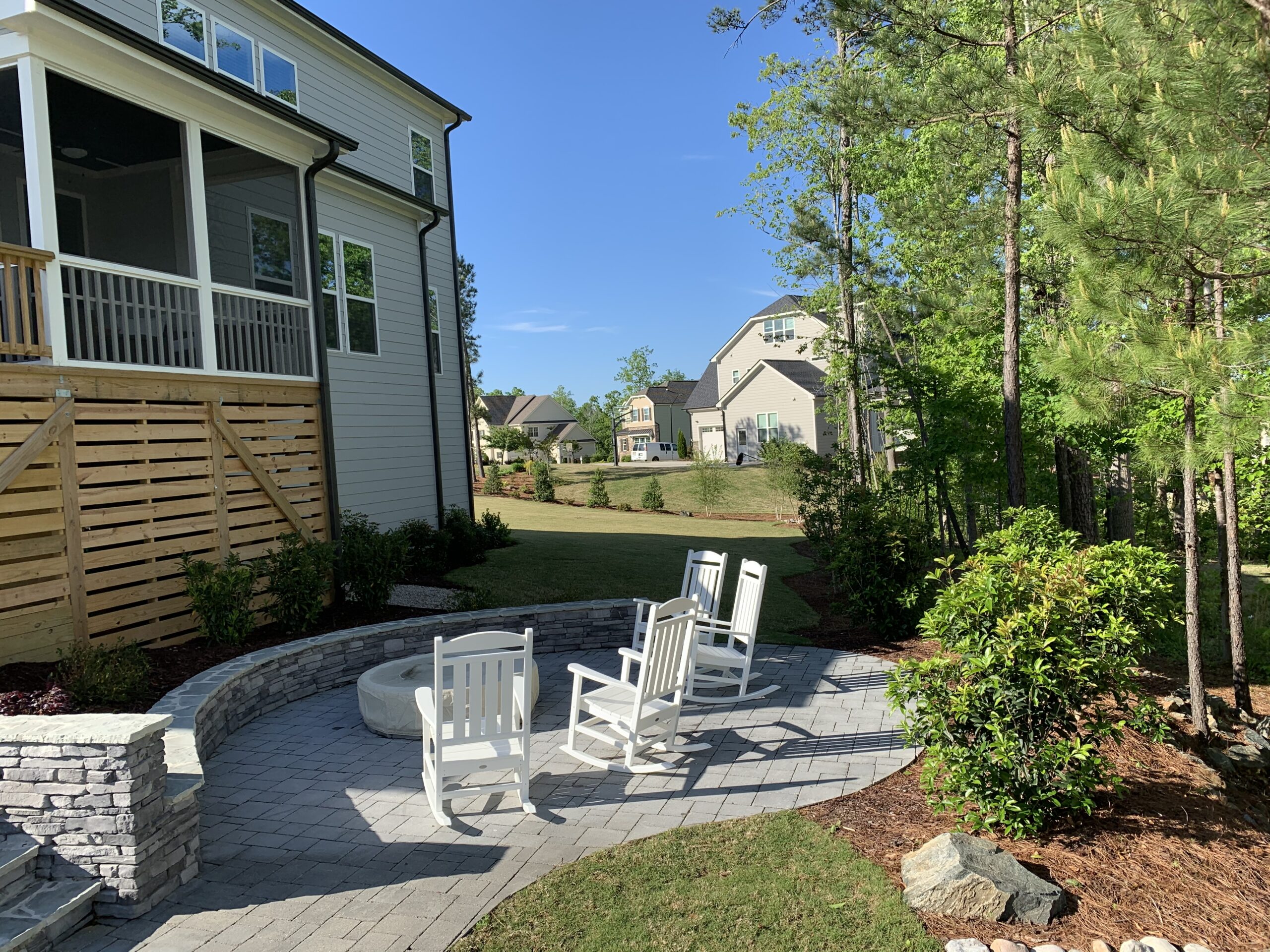 Beautiful Backyard with Fire Pit