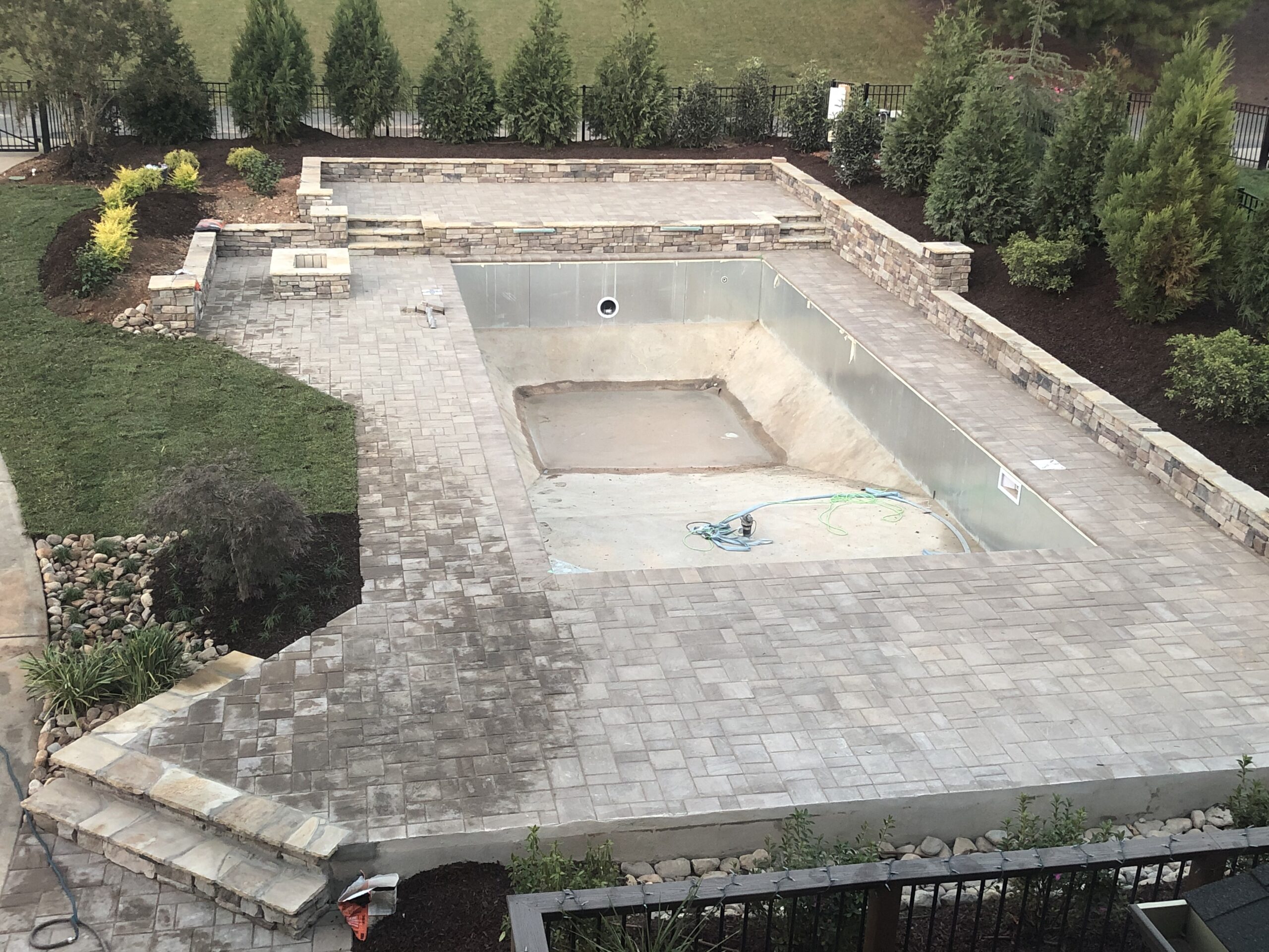 Backyard Pool Under Construction