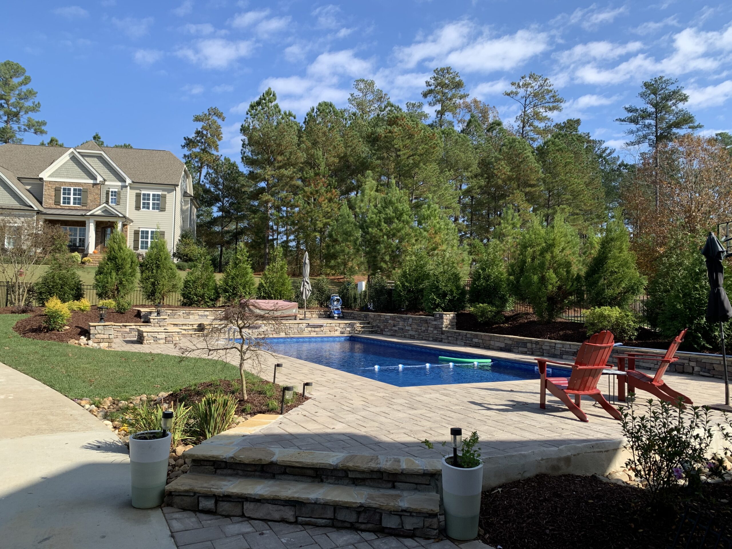 Luxury Pool Patio with Stonework