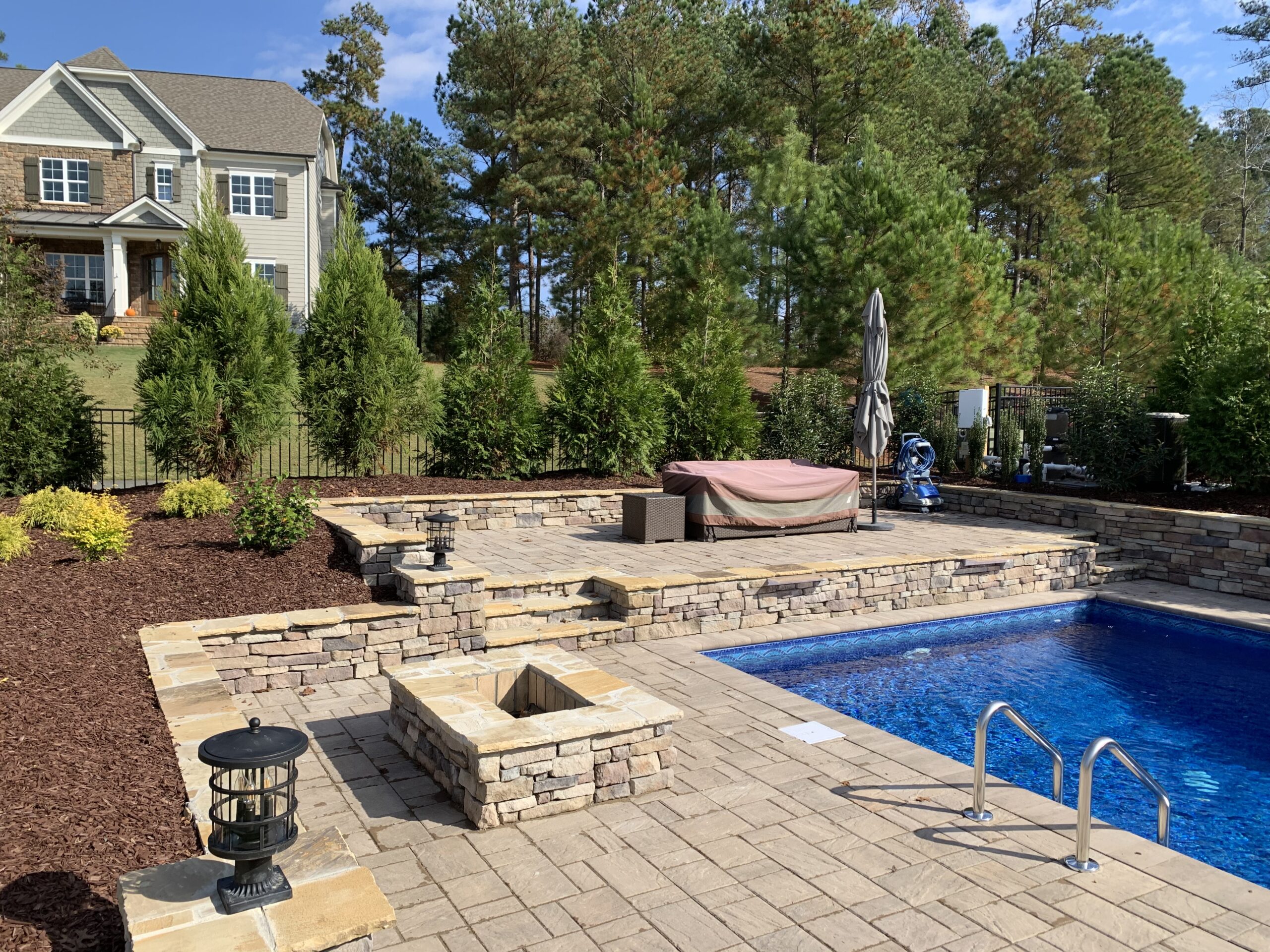 Luxury Poolside with Fire Pit