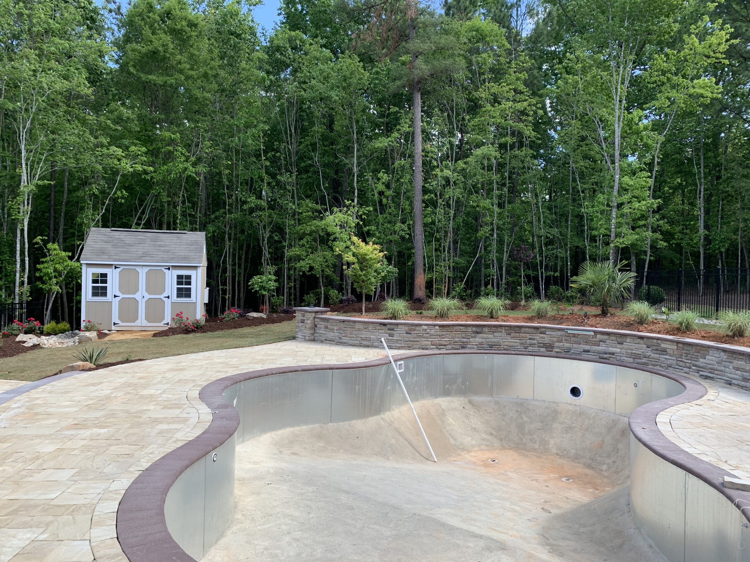 Backyard Pool Under Construction