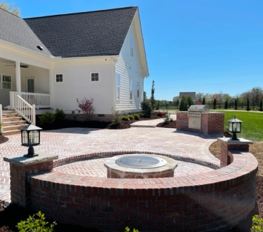 Brick Patio with Fire Pit