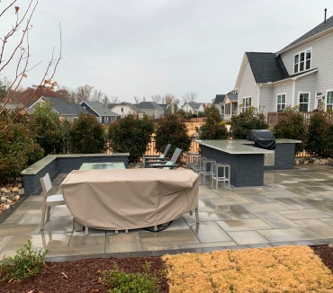 Elegant Outdoor Kitchen and Patio